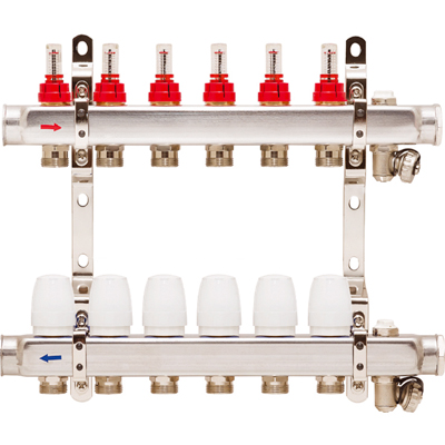 Obrázek produktu Sestava rozdělovač - sběrač 8 okruhů, 500mm